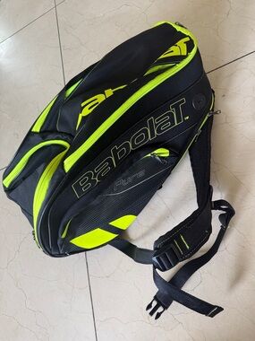 Men’s Black & Neon Yellow Tennis Backpack